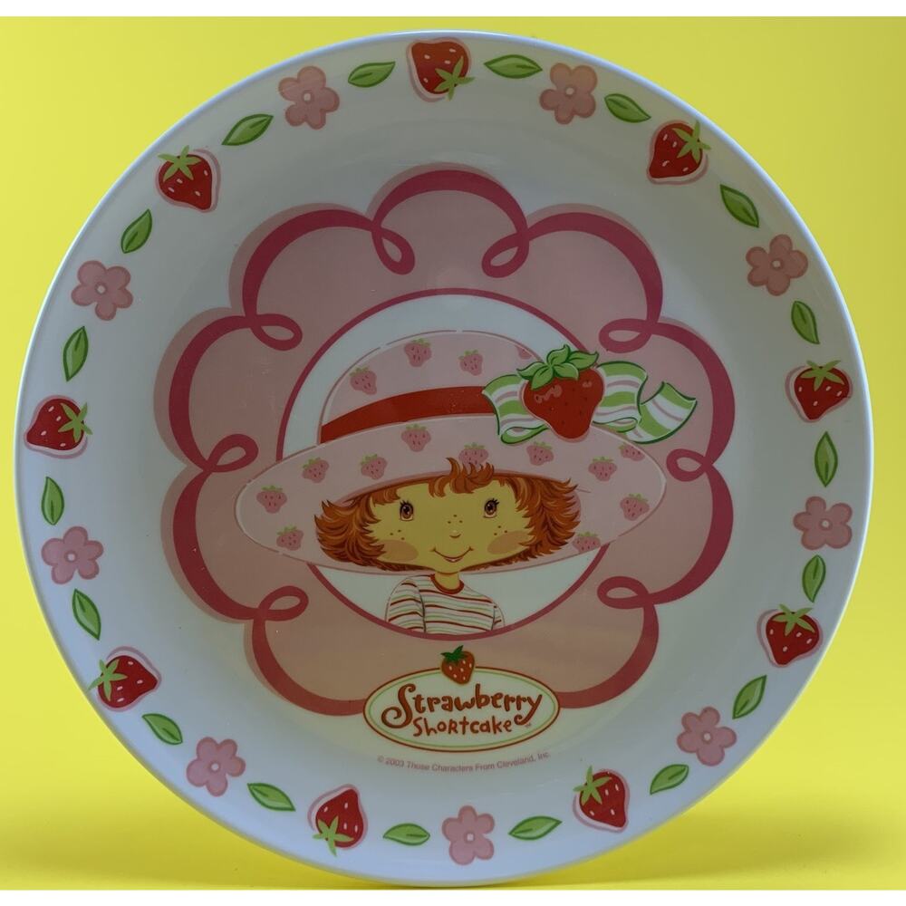 Y2K VINTAGE 2003 STRAWBERRY SHORTCAKE DOLL CHILDREN’S KIDS DISHES MELAMINE PLATE